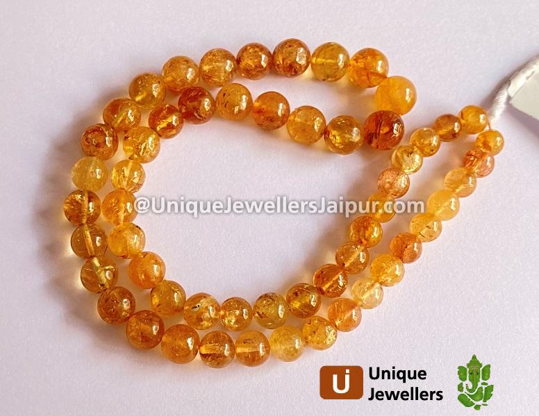 Imperial Topaz Smooth Balls Beads